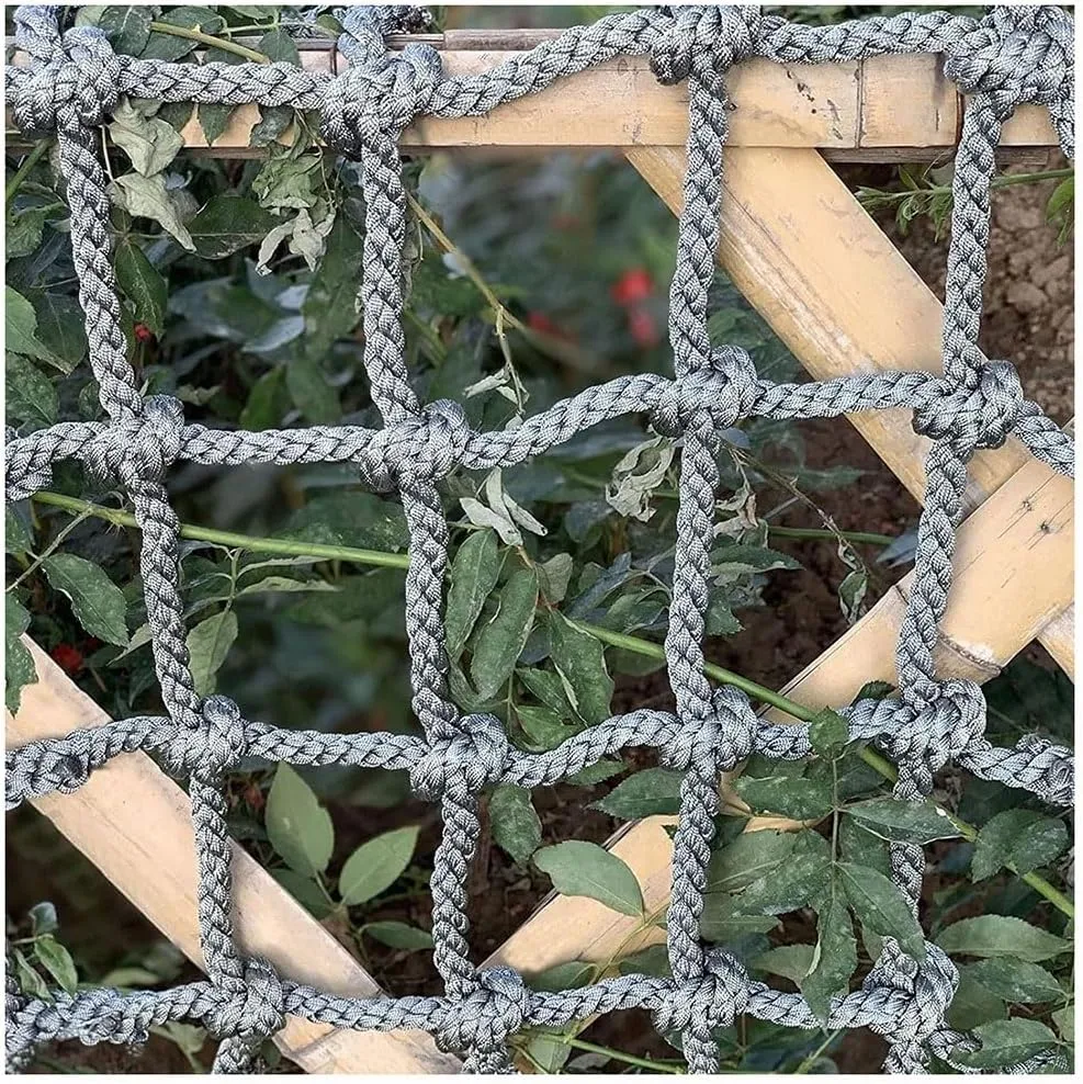 Fence Nets Climbing Netting Automotive Cargo Nets Heavy Duty Rope Cargo Net Anti-Wear Balcony Railing Protection Fence Net Children Outdoor Climbing Net(16mm-16cm,2X6m/6.6X19.69ft)