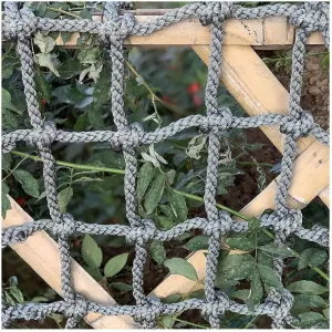 Fence Nets Climbing Netting Automotive Cargo Nets Heavy Duty Rope Cargo Net Anti-Wear Balcony Railing Protection Fence Net Children Outdoor Climbing Net(16mm*12cm,3X3m/9.8X9.8ft)