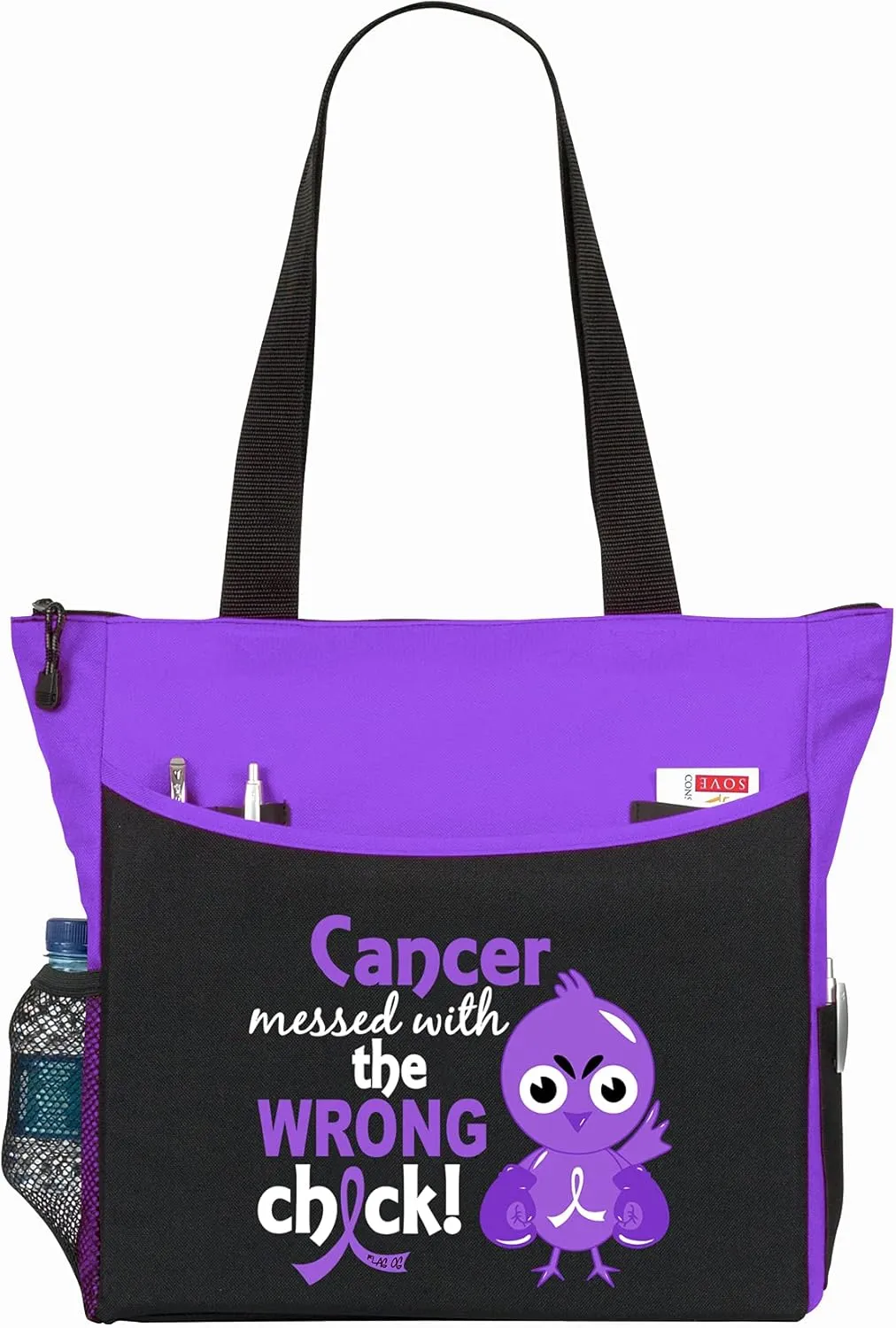 Fight Like a Girl Cancer Messed with the Wrong Chick Dakota 5-Pocket Tote Bag