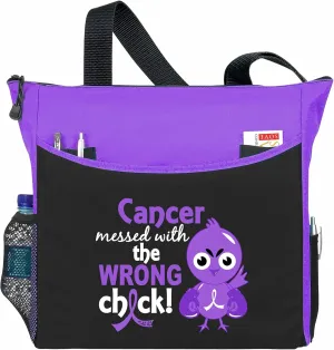 Fight Like a Girl Cancer Messed with the Wrong Chick Dakota 5-Pocket Tote Bag