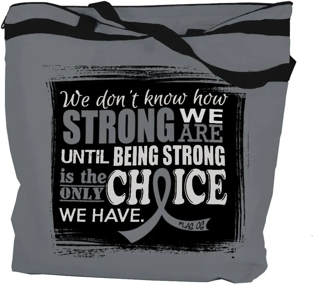 Fight Like a Girl How Strong We Are Darcey Tote Bag for Cancer and Disease Awareness