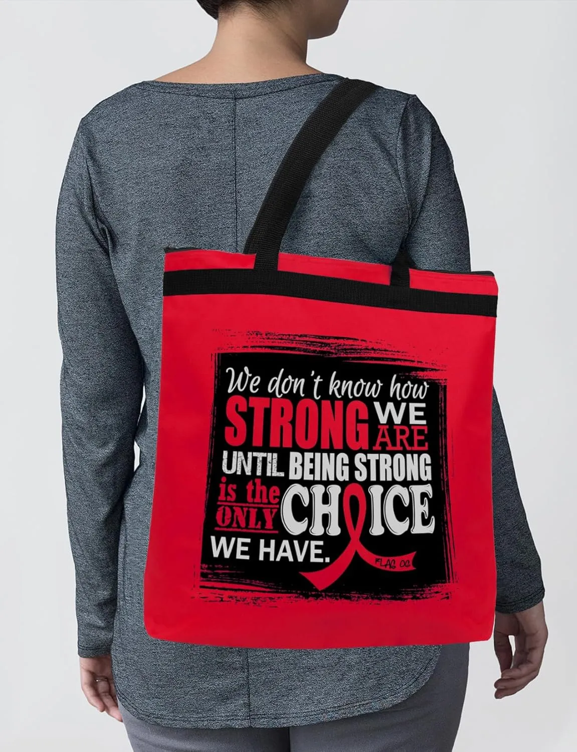 Fight Like a Girl How Strong We Are Darcey Tote Bag for Cancer and Disease Awareness