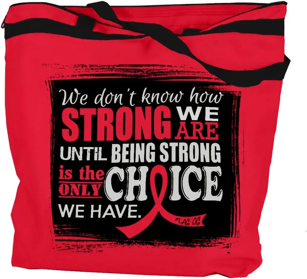 Fight Like a Girl How Strong We Are Darcey Tote Bag for Cancer and Disease Awareness