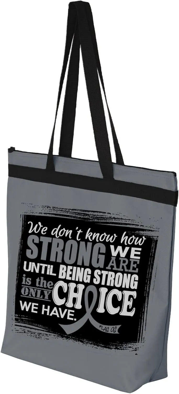 Fight Like a Girl How Strong We Are Darcey Tote Bag for Cancer and Disease Awareness