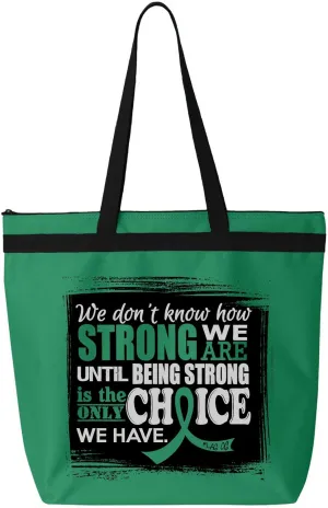 Fight Like a Girl How Strong We Are Darcey Tote Bag for Cancer and Disease Awareness