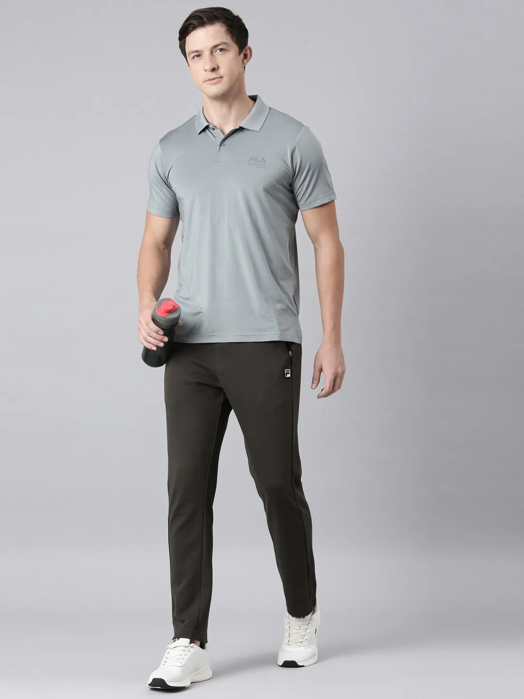 Fila Men Olive Bottom Wear Regular Fit