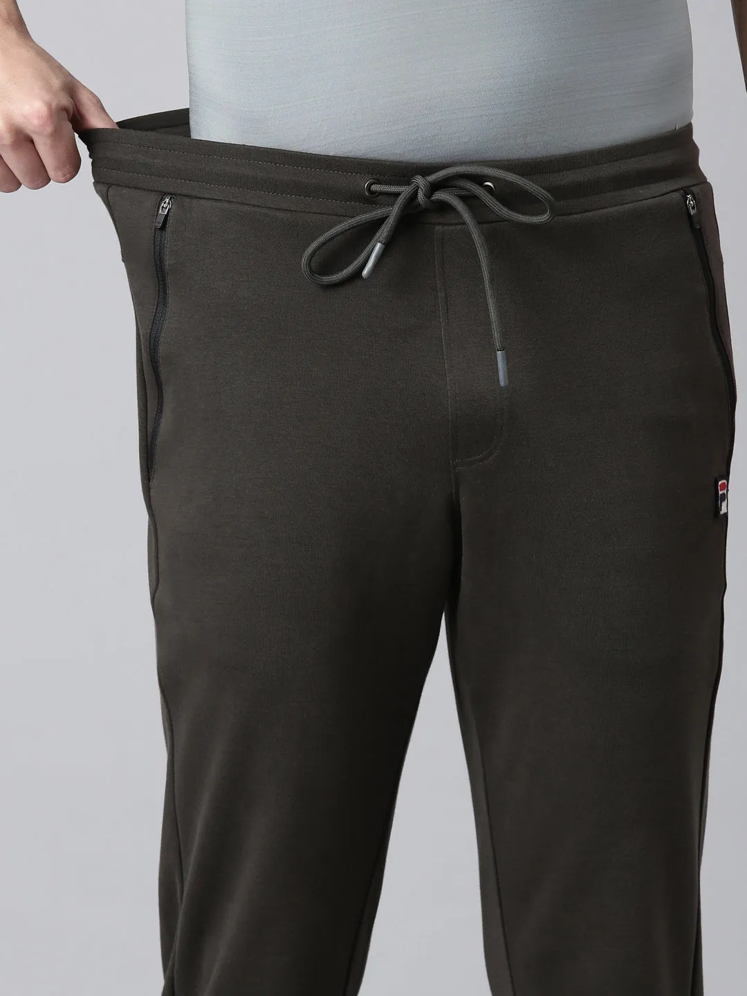 Fila Men Olive Bottom Wear Regular Fit