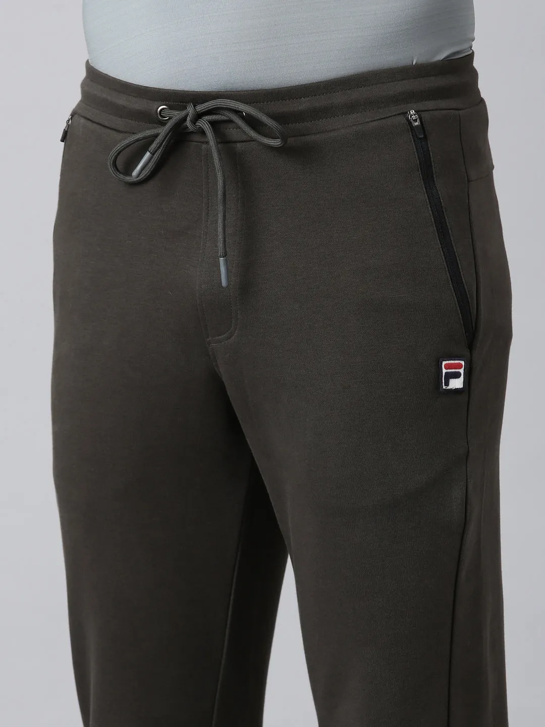 Fila Men Olive Bottom Wear Regular Fit