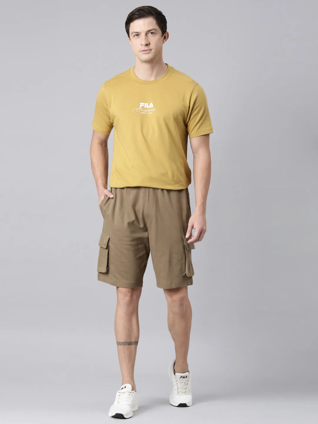 Fila Men Tan Shorts Narrow Regular Fit