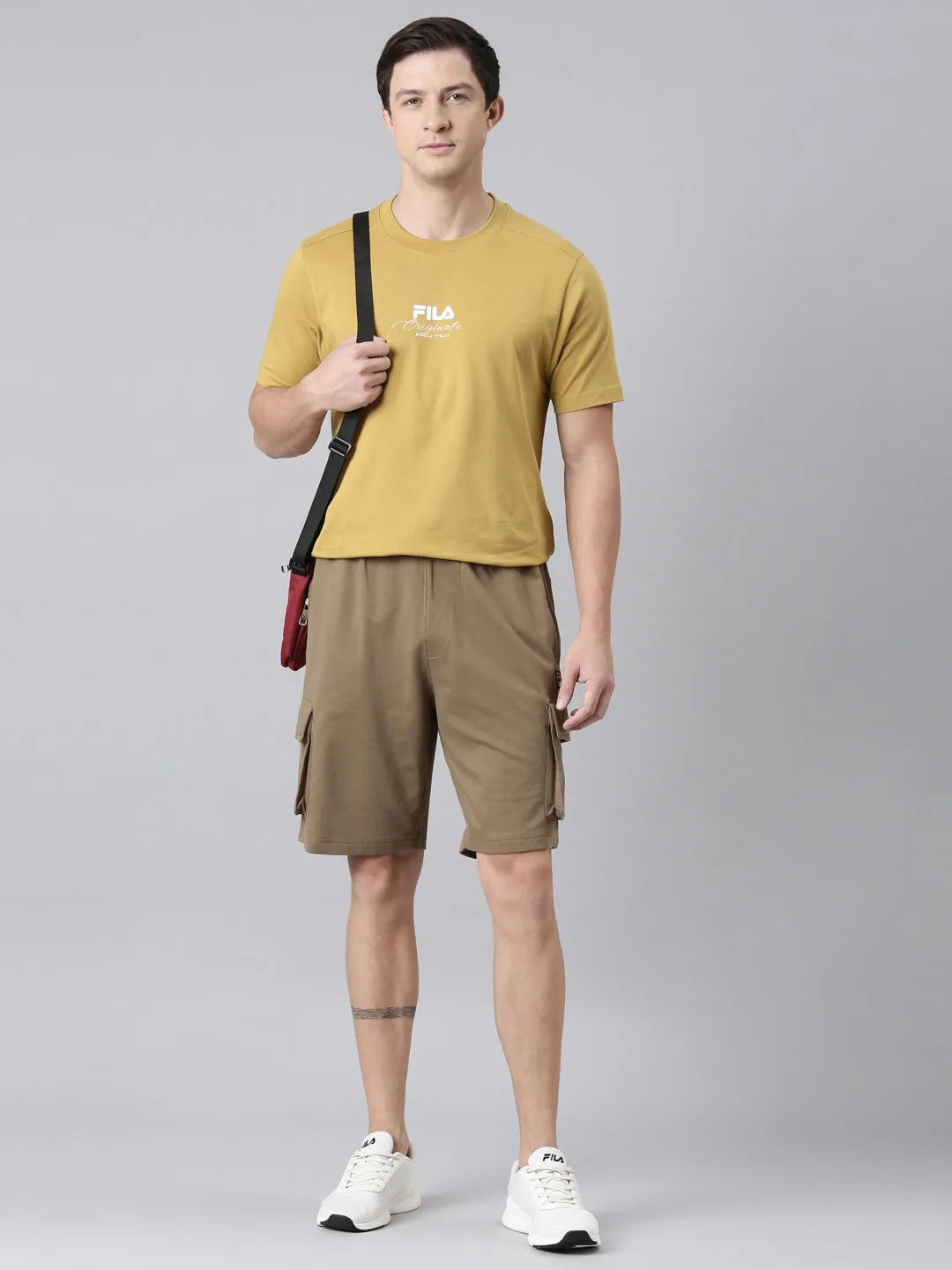 Fila Men Tan Shorts Narrow Regular Fit