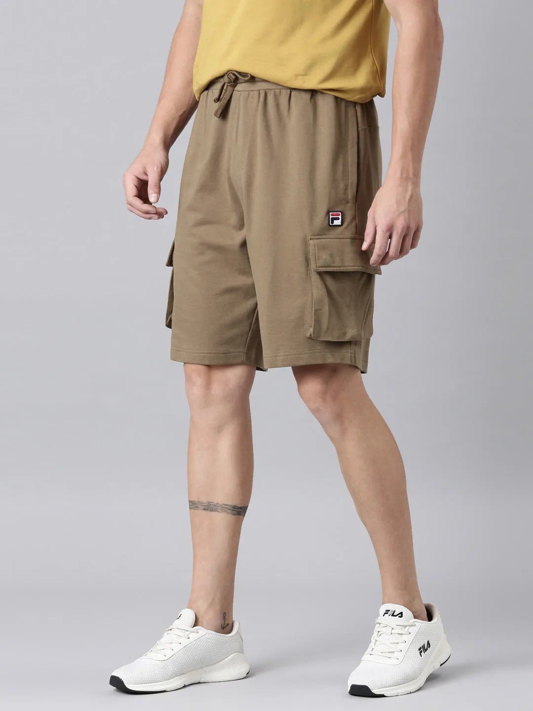 Fila Men Tan Shorts Narrow Regular Fit
