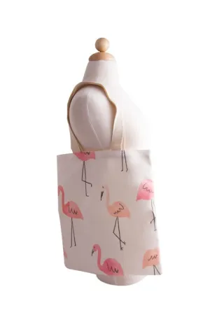 Flamingo Pattern Canvas Tote