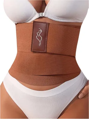 Floerns Women's Wrap Waist Trainer Belt Tummy Control Waist Cincher Workout Body Shaper