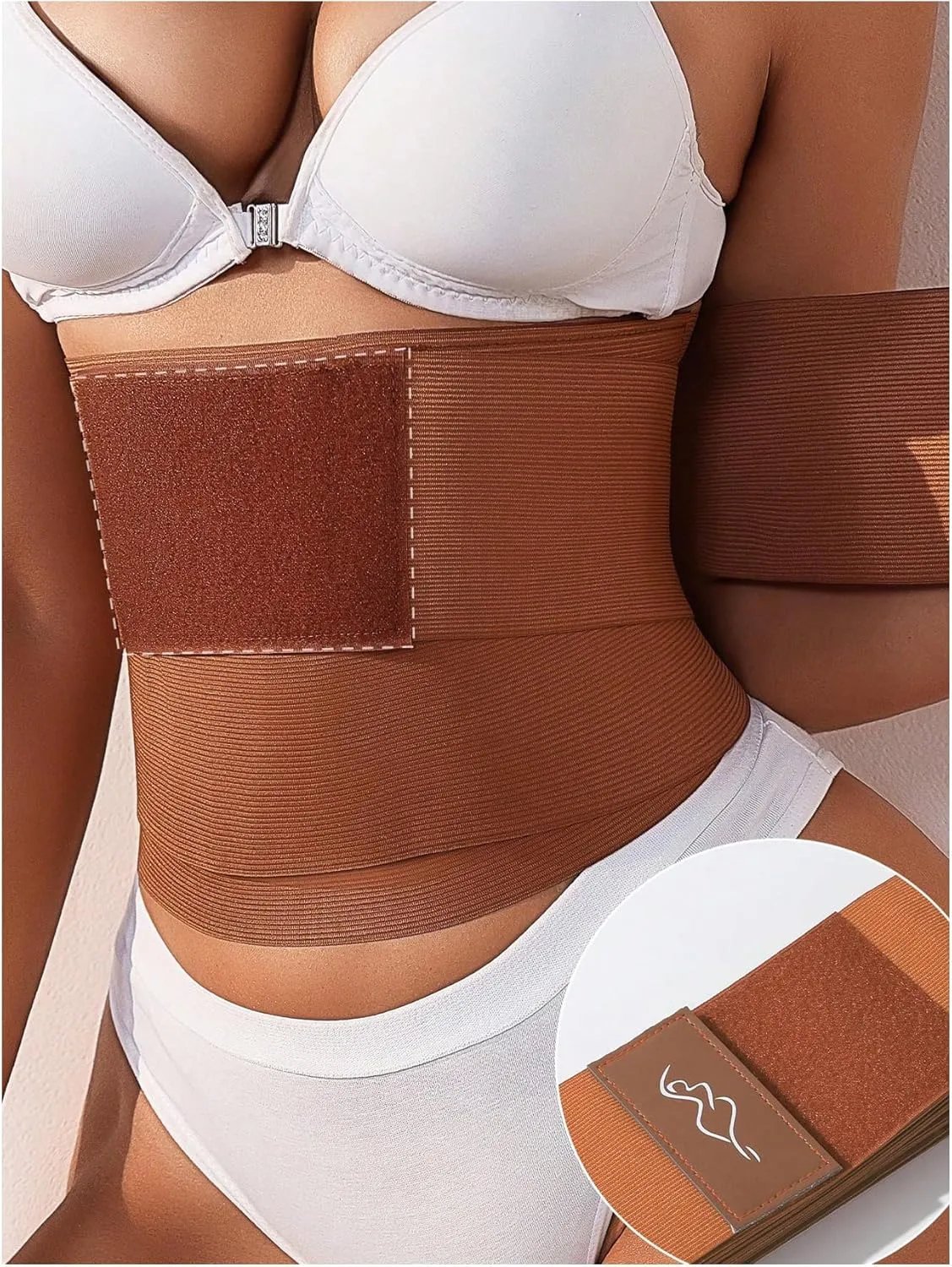 Floerns Women's Wrap Waist Trainer Belt Tummy Control Waist Cincher Workout Body Shaper