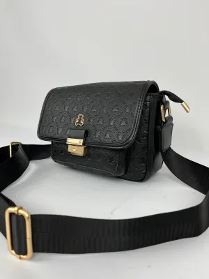 FLORENCE - vegan faux leather crossbody bag with wide strap