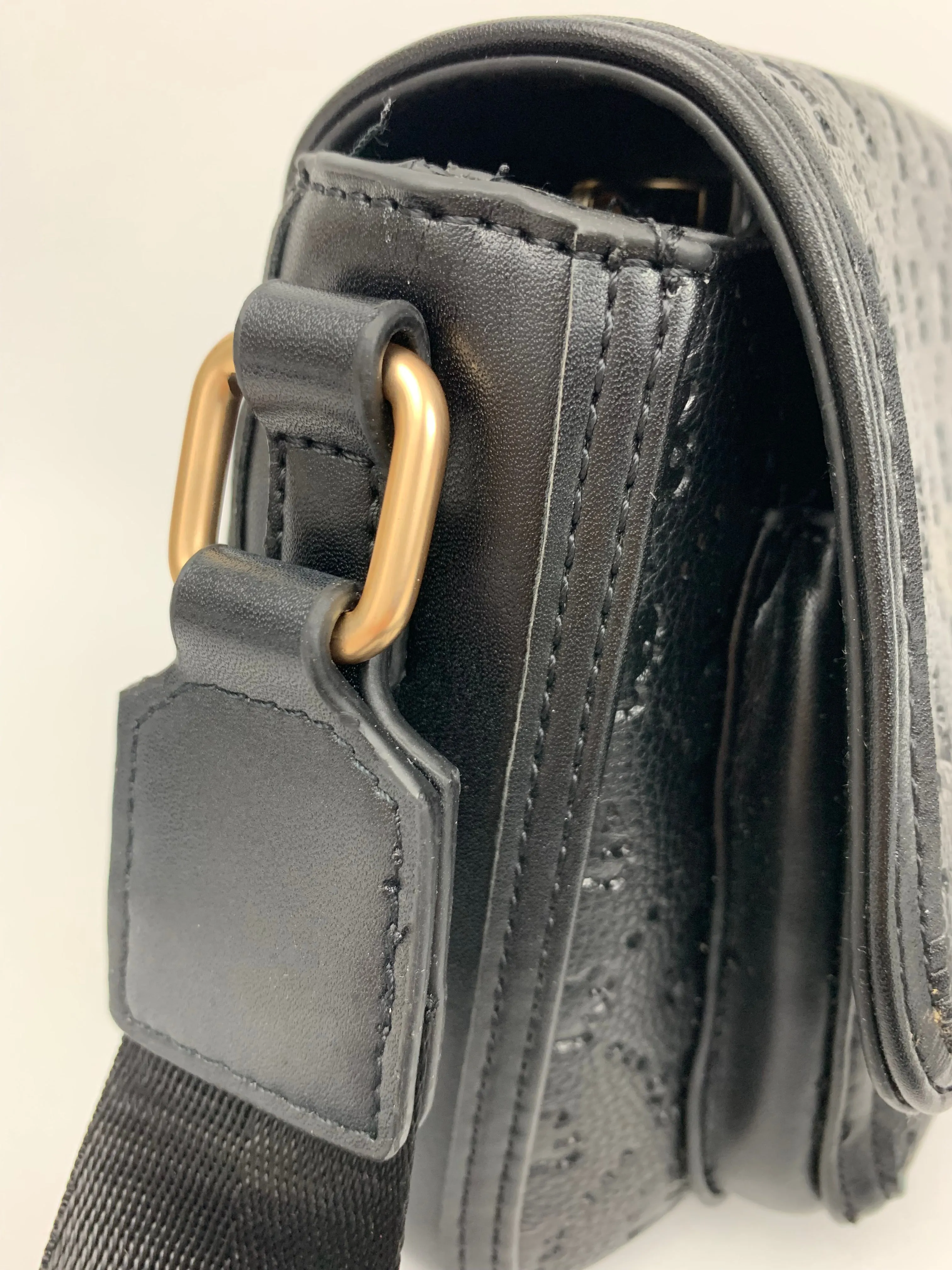 FLORENCE - vegan faux leather crossbody bag with wide strap