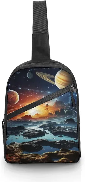 Folder Sling Bags Stars And Gala Chest Bag for Men Women Shoulder Bag for Travel Sport Chest Pack