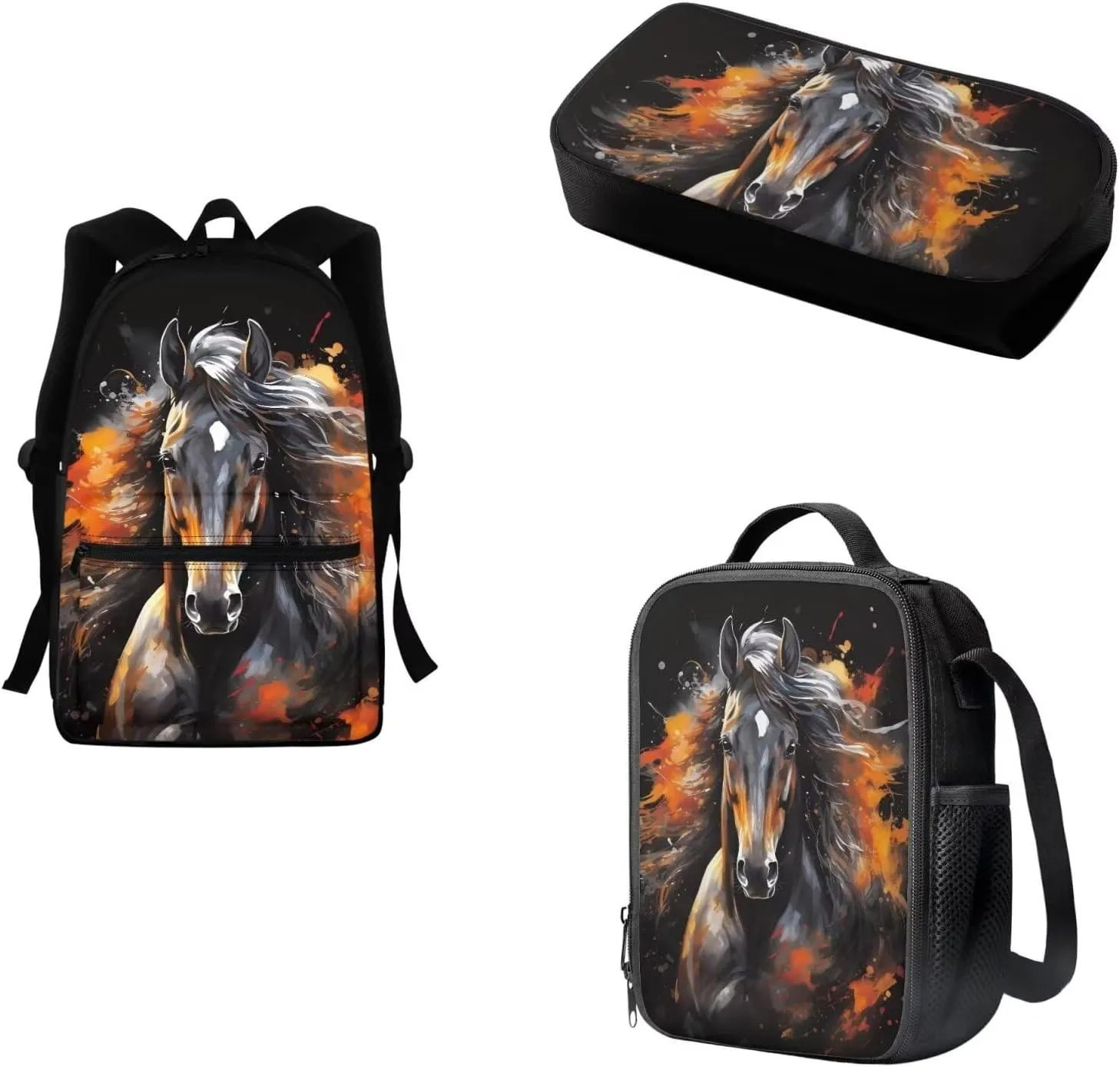 FOR U DESIGNS Fire Basketball Printed Boys School Backpacks Travel Rucksack Book Bag