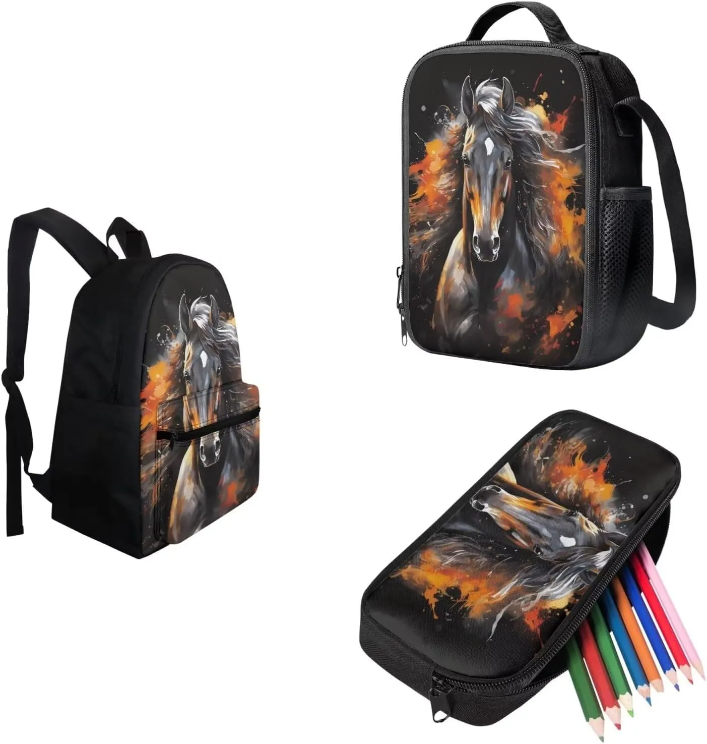 FOR U DESIGNS Fire Basketball Printed Boys School Backpacks Travel Rucksack Book Bag