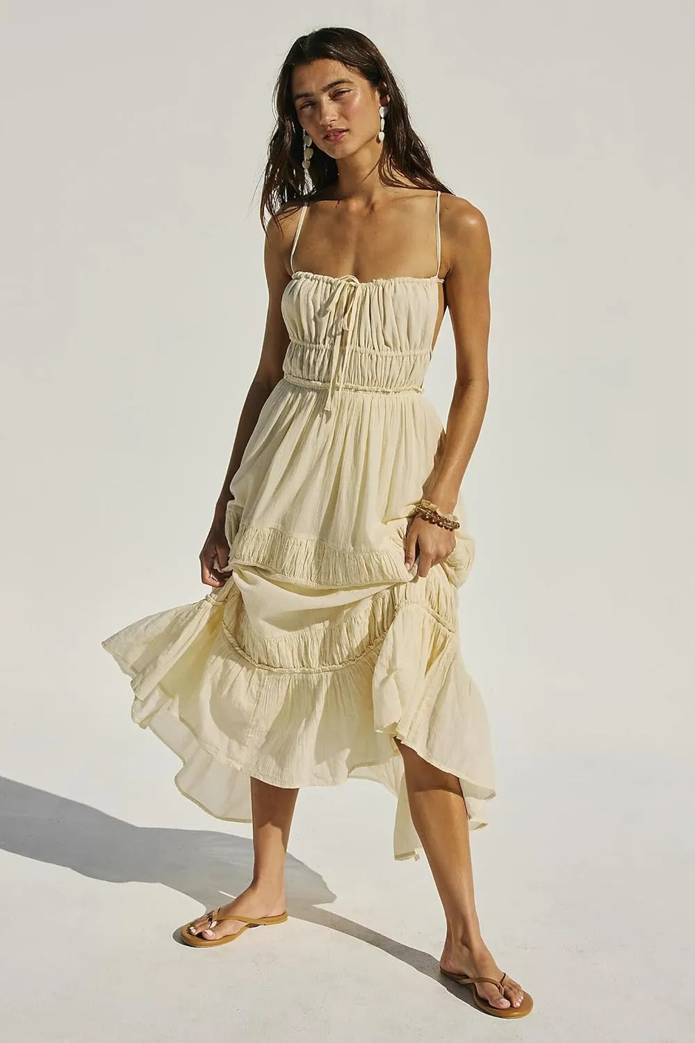 ForeMode Summer Deep V Neck Bohemian Women Mini Short Dress Backless Beach Boho Dress