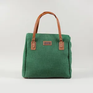 Forest Green three pocket tote bag