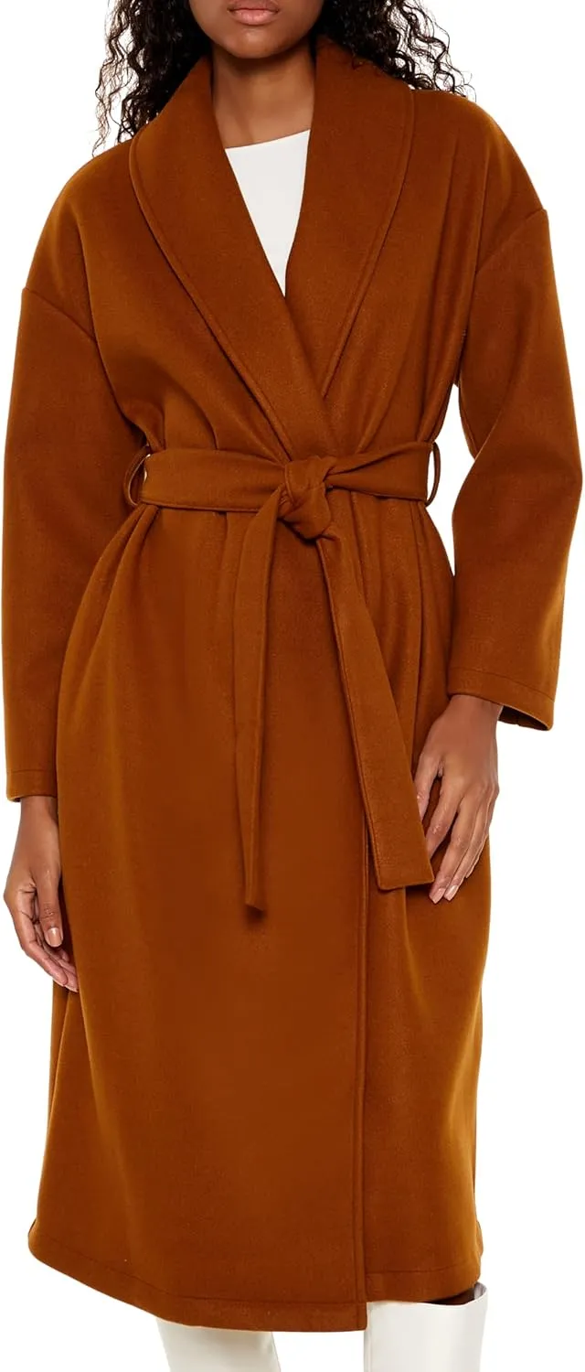 Forever 21 Women's Tie-Waist Trench Wrap Coat
