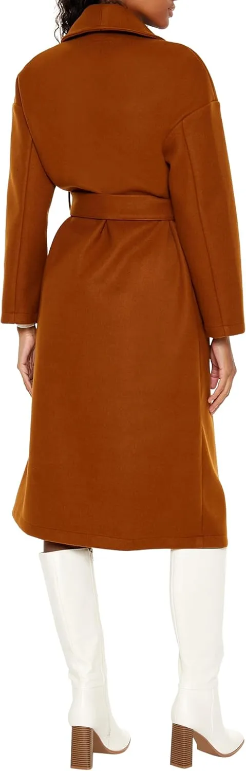 Forever 21 Women's Tie-Waist Trench Wrap Coat