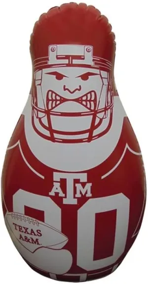 Fremont Die NCAA Texas A&M Aggies Bop Bag Inflatable Tackle Buddy Punching Bag, Mini: 12" Tall, Team Colors
