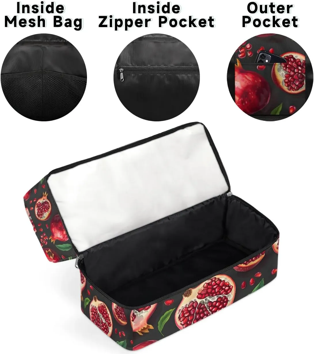 Fruit Pomegranate Travel Duffel Bag Dry Wet Separated Sports Tote Travel Duffle Bag Gym Workout Bag Women Travel Duffel Bag for Women, Travel, Gym, Work