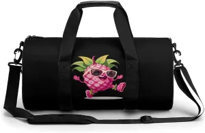 Funny Dragon Fruit with Eyesglasses Lightweight Gym Bag for Men Women Travel Duffel Bag Sports Workout Bag with Adjustable Strap