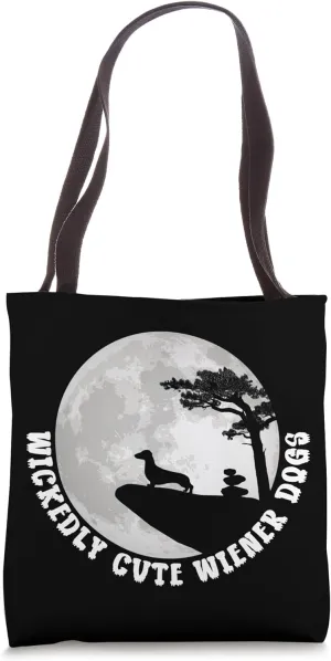 Funny Wiener Dog Doxie - Dackel & Halloween Dachshund Tote Bag