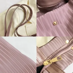 FUNSEED Tote bag for Women, Large Capacity Korean Style Texture Corduroy Shoulder Handbag for Shopping