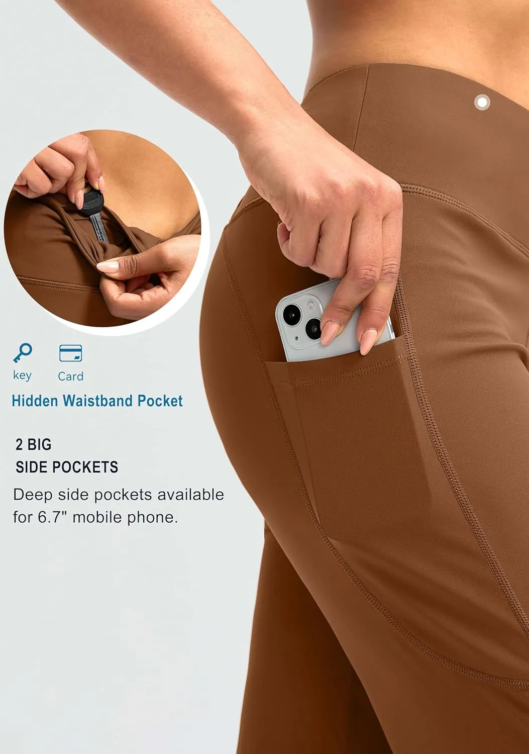 G Gradual Capri Pants for Women High Waist Workout Yoga Pants with Pockets Tummy Control Leggings Crop Straight