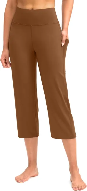 G Gradual Capri Pants for Women High Waist Workout Yoga Pants with Pockets Tummy Control Leggings Crop Straight