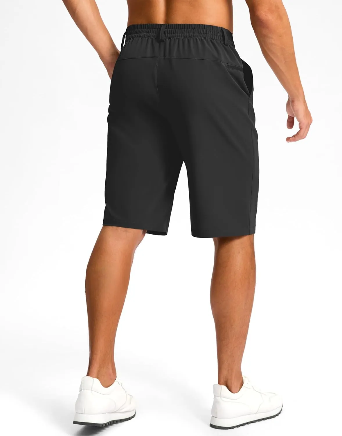 G Gradual Casual Shorts for Men 11" Lightweight Men's Golf Shorts Stretch with 3 Pockets Quick Dry Summer Breathable Shorts