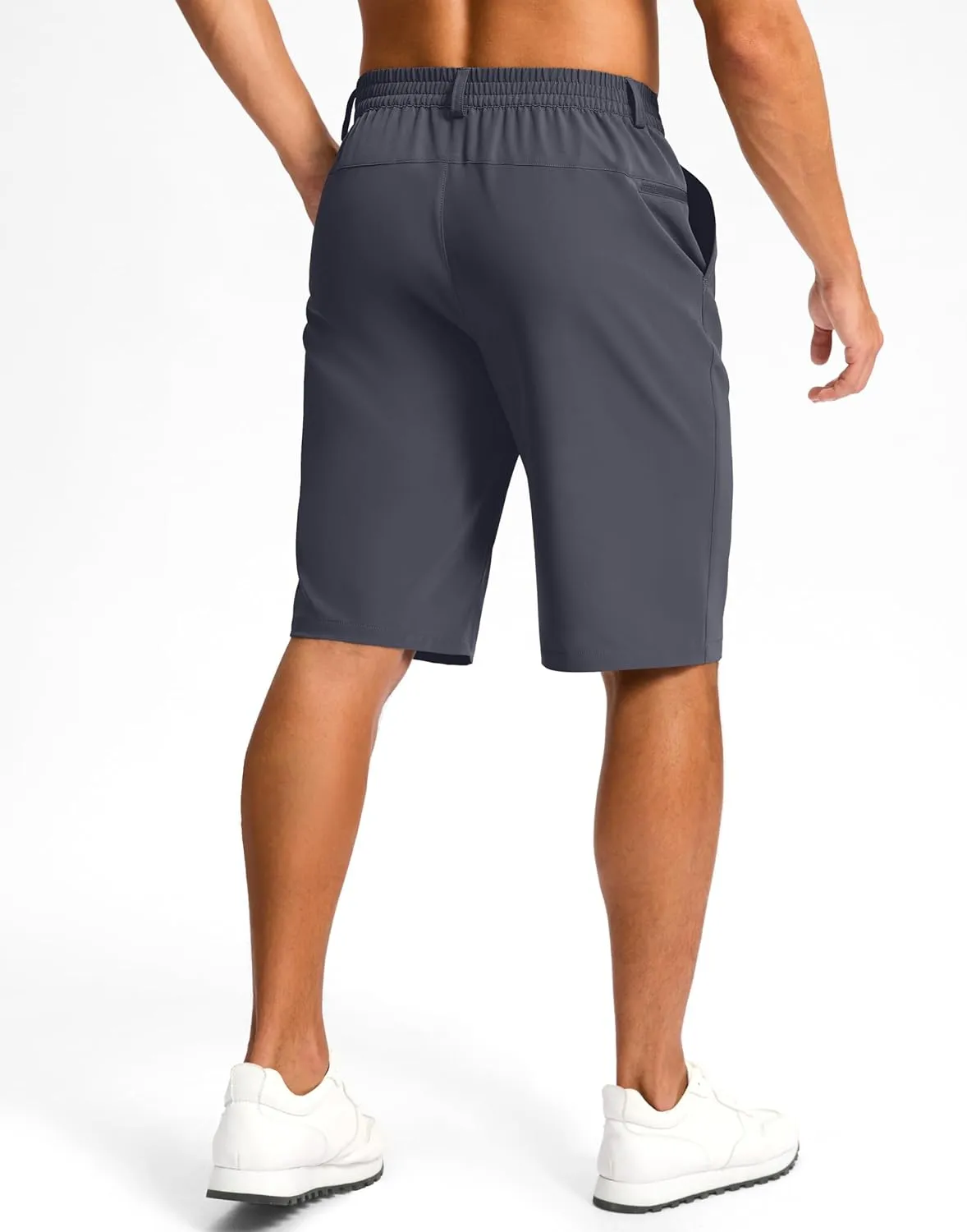G Gradual Casual Shorts for Men 11" Lightweight Men's Golf Shorts Stretch with 3 Pockets Quick Dry Summer Breathable Shorts