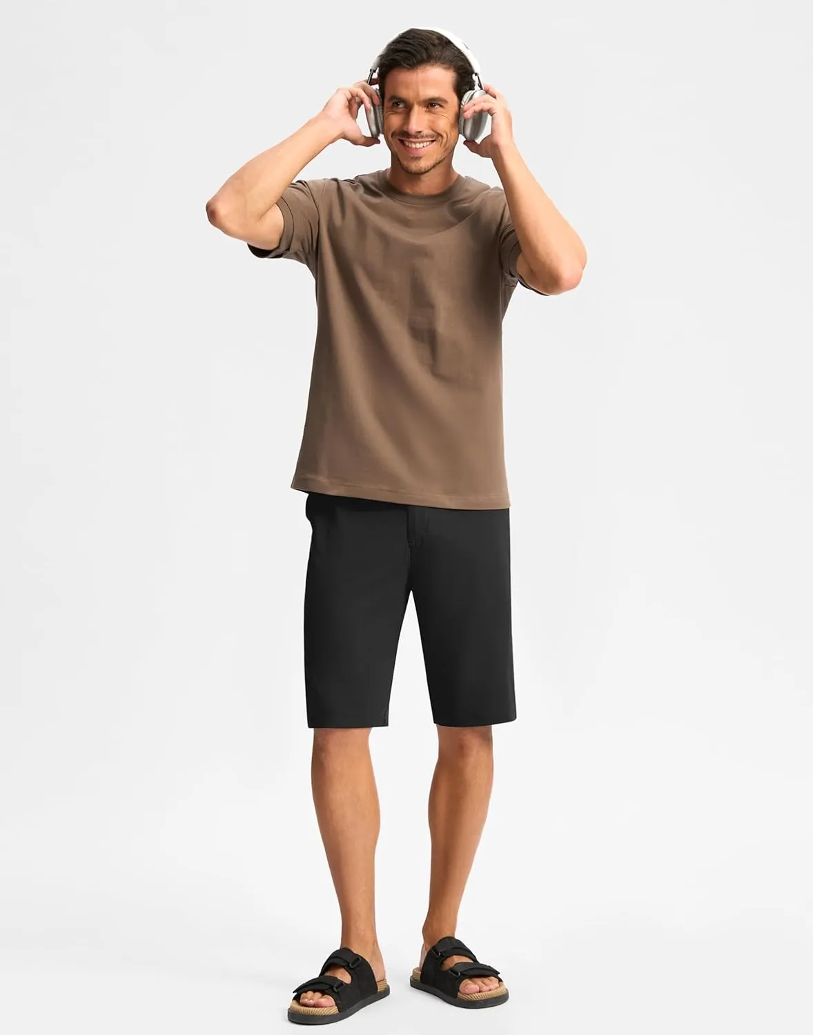 G Gradual Casual Shorts for Men 11" Lightweight Men's Golf Shorts Stretch with 3 Pockets Quick Dry Summer Breathable Shorts
