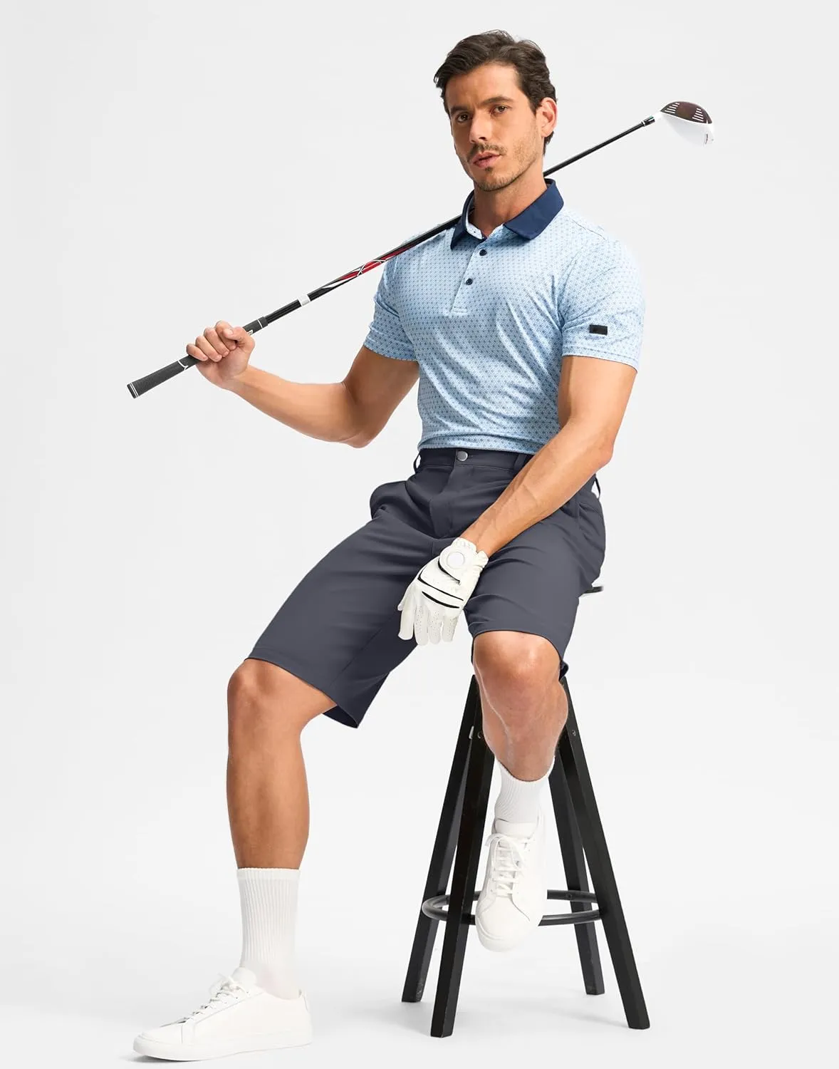 G Gradual Casual Shorts for Men 11" Lightweight Men's Golf Shorts Stretch with 3 Pockets Quick Dry Summer Breathable Shorts