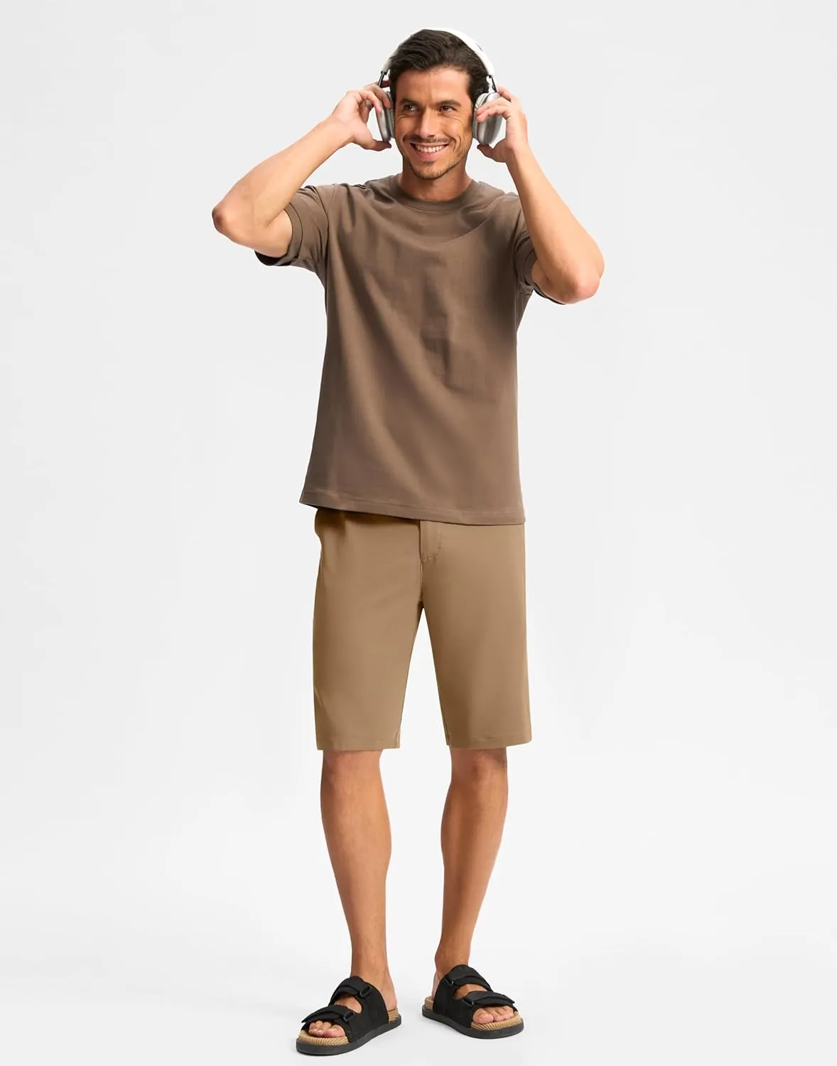 G Gradual Casual Shorts for Men 11" Lightweight Men's Golf Shorts Stretch with 3 Pockets Quick Dry Summer Breathable Shorts