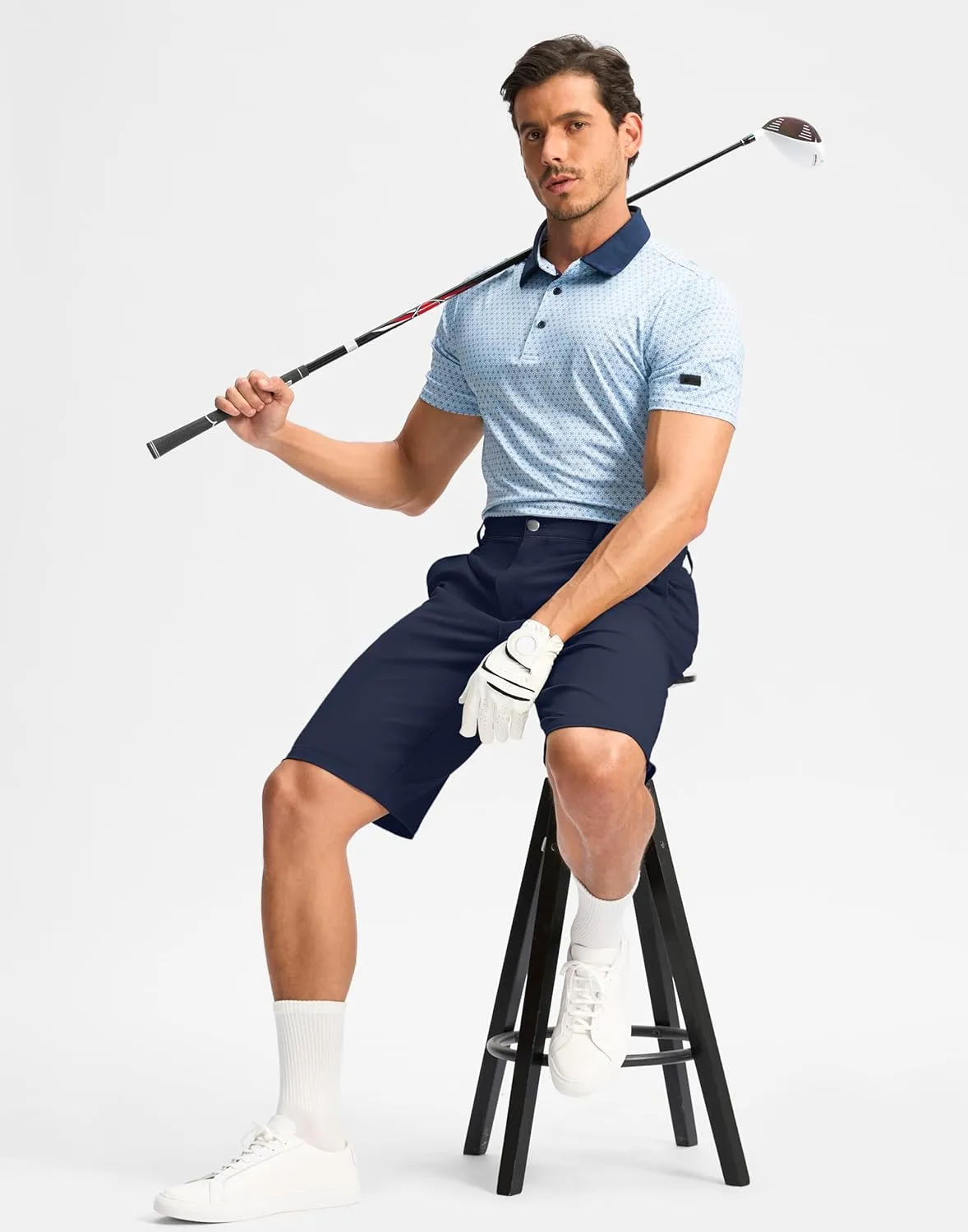 G Gradual Casual Shorts for Men 11" Lightweight Men's Golf Shorts Stretch with 3 Pockets Quick Dry Summer Breathable Shorts