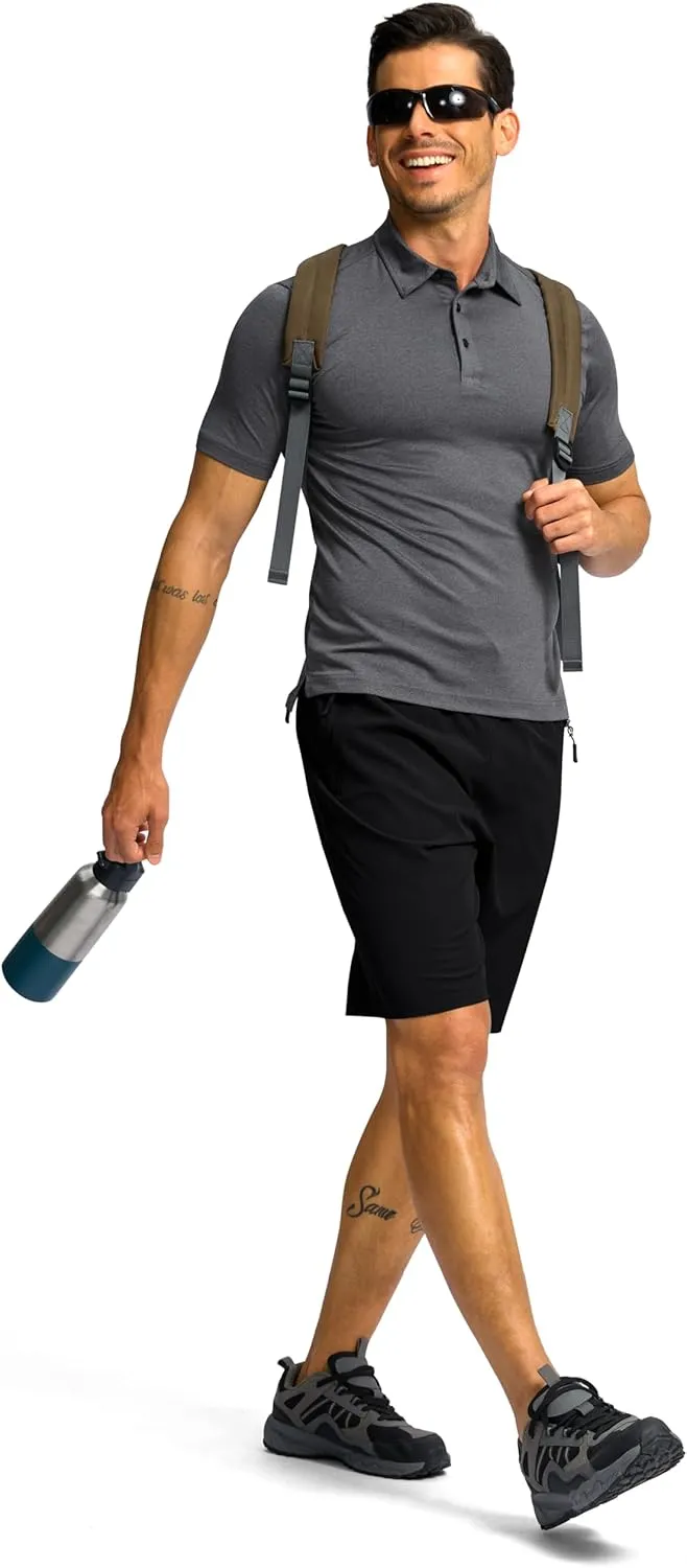 G Gradual Men's Hiking Shorts 7"/9" Lightweight Athletic Shorts for Men Quick Dry Stretch Casual Shorts with 3 Zipper Pockets
