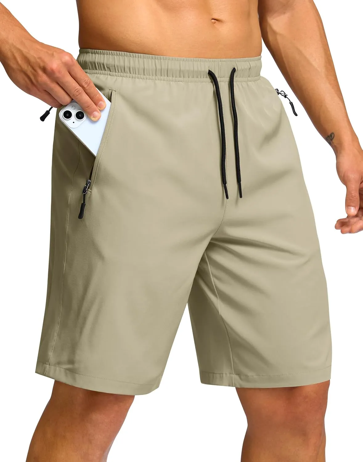 G Gradual Men's Hiking Shorts 7"/9" Lightweight Athletic Shorts for Men Quick Dry Stretch Casual Shorts with 3 Zipper Pockets