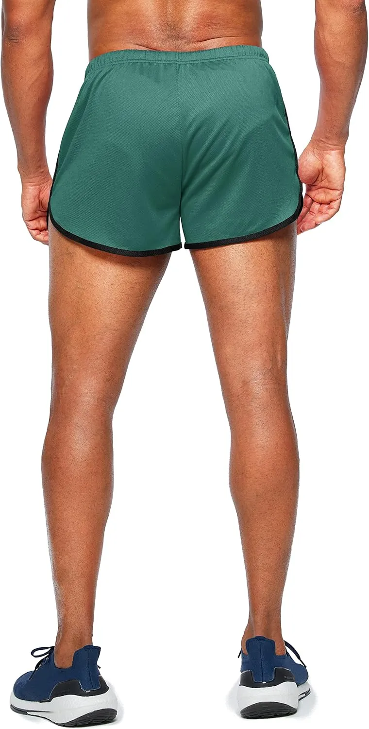 G Gradual Men's Running Shorts 3 Inch Quick Dry Gym Athletic Jogging Shorts with Zipper Pockets