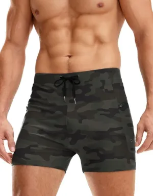 G Gradual Men's Swimsuit Trunks with Zipper Pockets Quick Dry Swimwear Bathing Suit Swim Briefs Board Shorts for Men