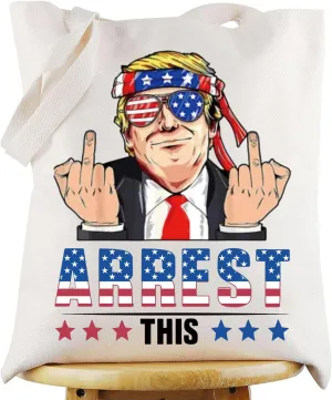 G2TUP Funny Tote Bag Fans Gift Arrest This Shoulder Bag Maga King Merch