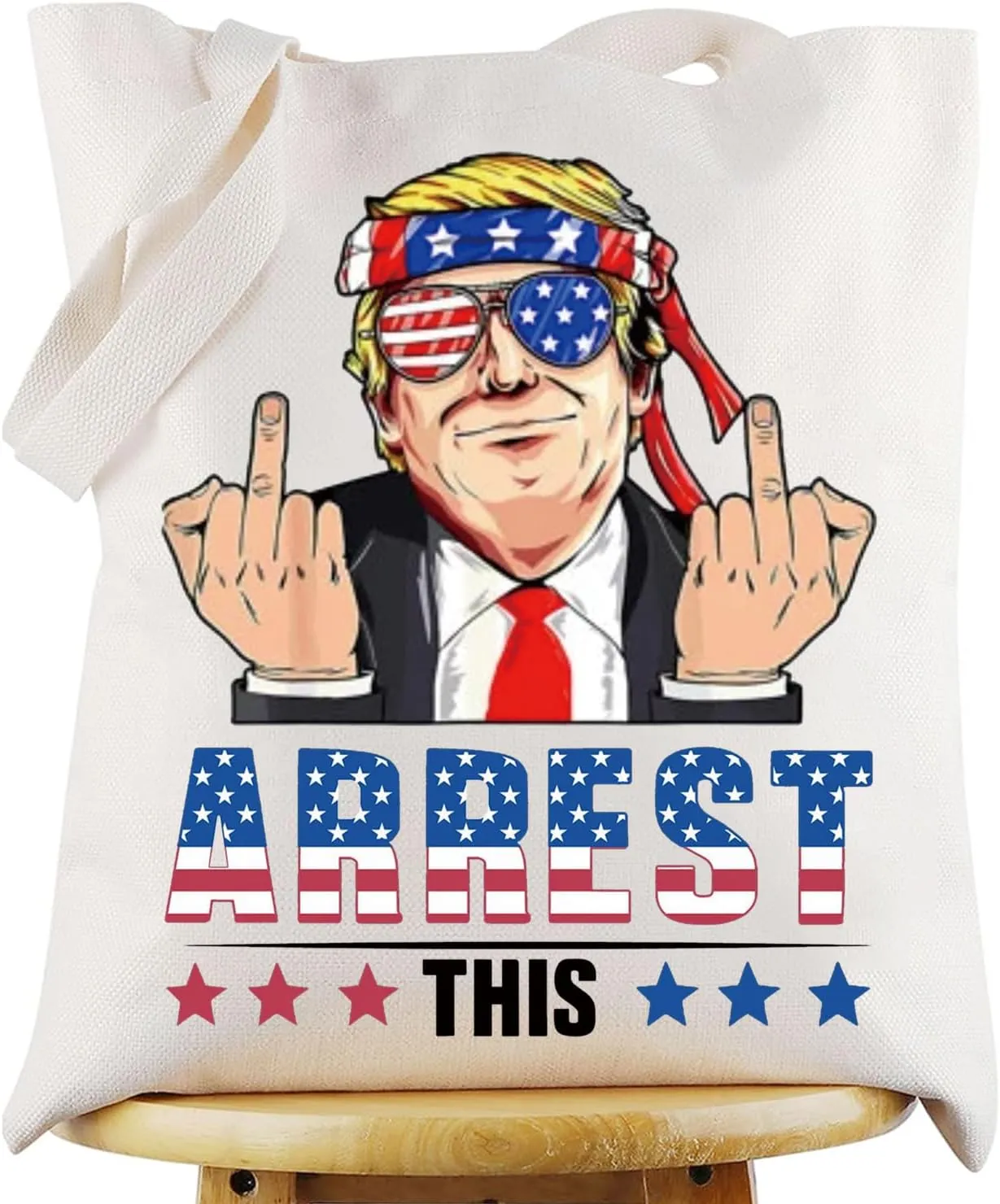G2TUP Funny Tote Bag Fans Gift Arrest This Shoulder Bag Maga King Merch