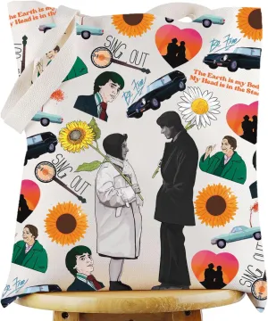 G2TUP Parker Tote Bag Daisy & Sunflower Gift The Earth is My Body My Head Is In The Stars Shoulder Bag Glaucus Merch
