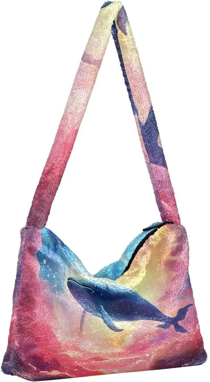 GAIGEO Fantasy Sea Of Clouds And Whale Women Shoulder Bag, Handbags for Women Shoulder Bag, Womens Outdoor Bag