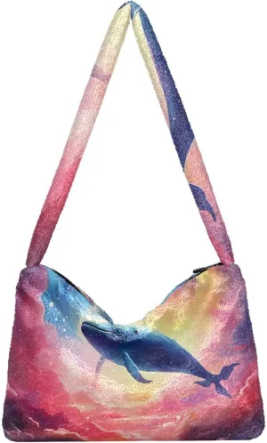 GAIGEO Fantasy Sea Of Clouds And Whale Women Shoulder Bag, Handbags for Women Shoulder Bag, Womens Outdoor Bag