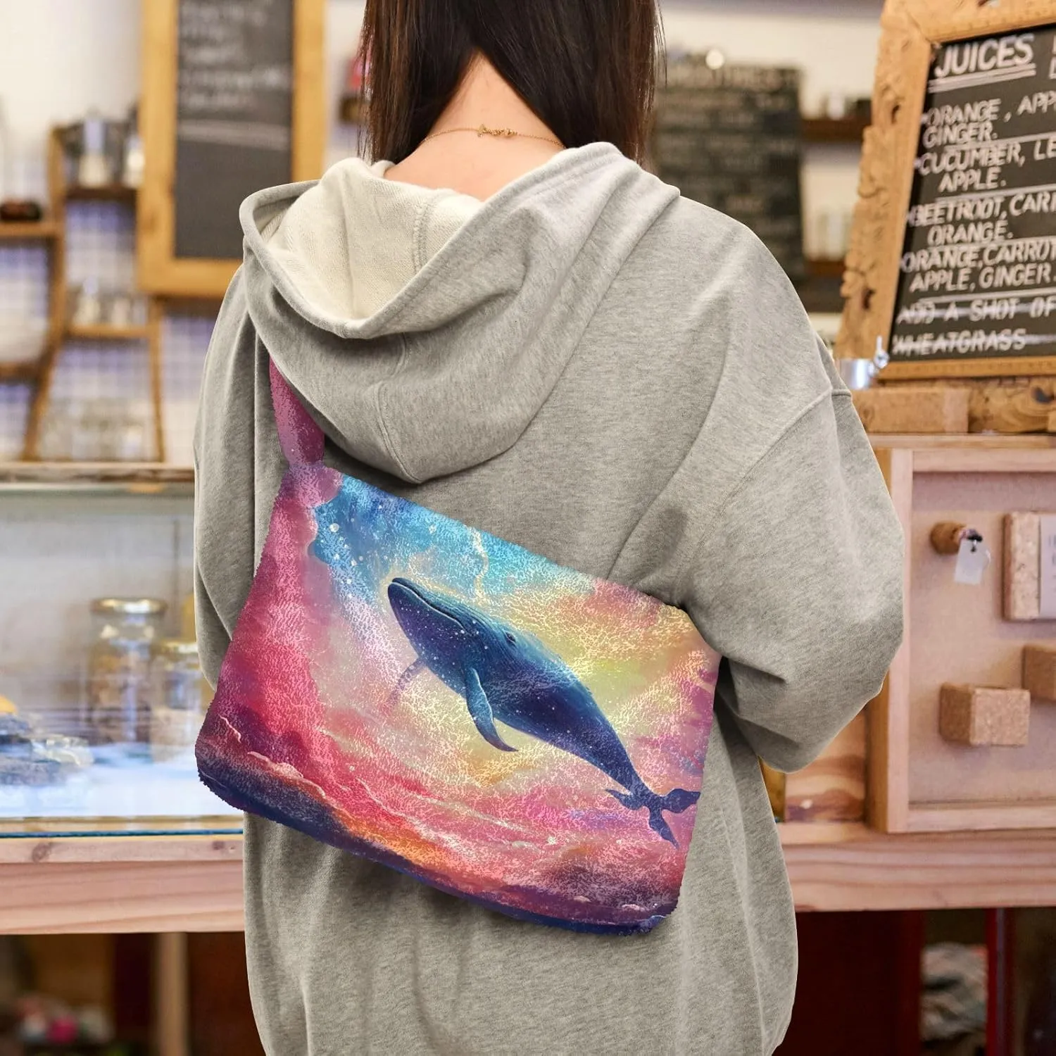 GAIGEO Fantasy Sea Of Clouds And Whale Women Shoulder Bag, Handbags for Women Shoulder Bag, Womens Outdoor Bag
